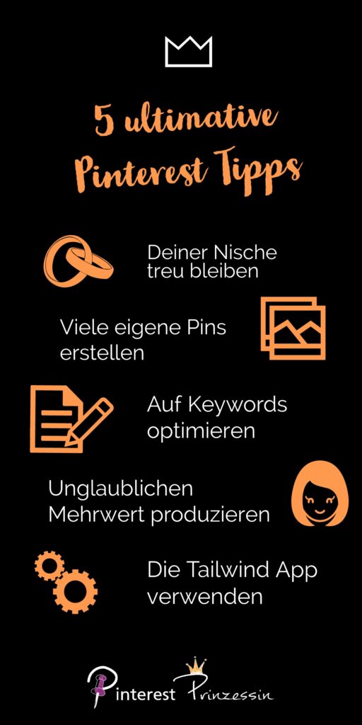 5 ULTIMATIVE PINTEREST TIPPS DIE JEDER | Pssst, heute verrate ich dir 5 Geheimnisse, die dich bis heute von deinem Pinterest Erfolg abgehalten haben. Schau dir die Tipps an und setze sie in deinem Pinterest Marketing um. Ich bin fest davon überzeugt, dass du mit Pinterest langfristig durch die Decke gehst, wenn du die Pinterest Tipps beherzigst. #socialmedia #pinteresttipps #pinterestde #pinterestprinzessin